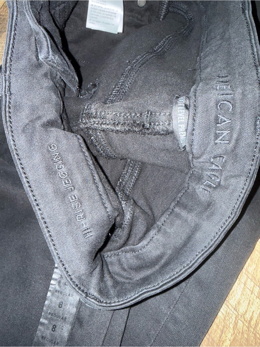 NWT AE Black High Rise Jeggings - Picture 2 of 3